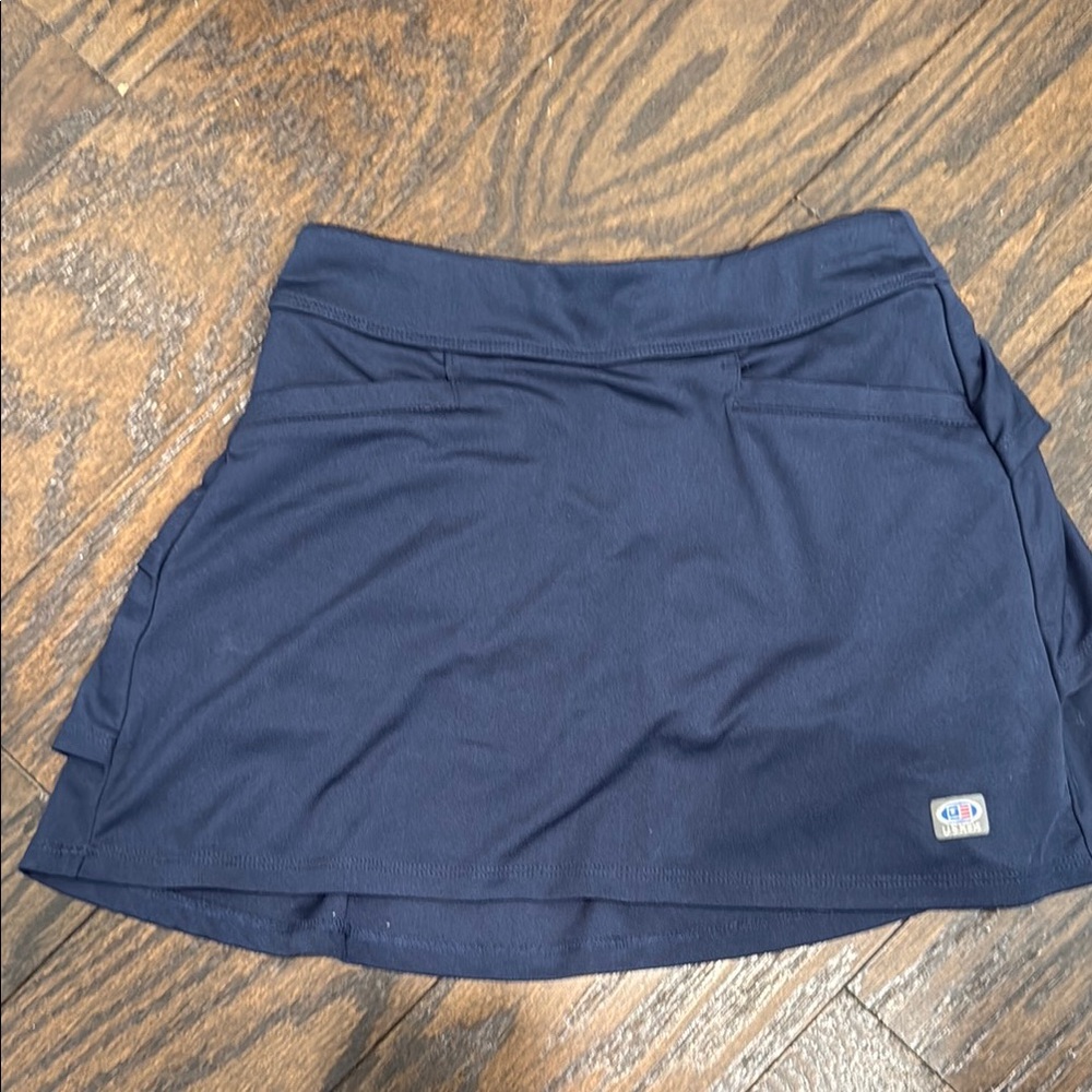 Girls Navy Blue Athletic Skort